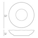 Ver imagem 3 de Jogo 6 Pratos Fundos 25cm 830ml Bio Vanilla Orgânico Cerâmica Porto Brasil Mesa Posta Sopas Caldos