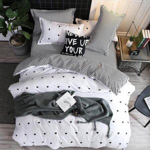 Jogo De Cama Casal Love Designer 7 Peças Com Almofada