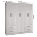 Ver imagem 4 de Guarda-Roupa Casal 6 Portas 4 Gavetas Verona Sallêto Móveis