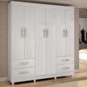Ver imagem 6 de Guarda-Roupa Casal 6 Portas 4 Gavetas Verona Sallêto Móveis