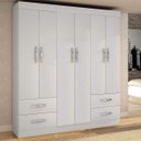 Ver imagem 1 de Guarda-Roupa Casal 6 Portas 4 Gavetas Verona Sallêto Móveis