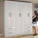 Ver imagem 5 de Guarda-Roupa Casal 6 Portas 4 Gavetas Verona Sallêto Móveis