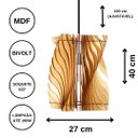 Ver imagem 3 de Luminária Teto tipo Pendente HALLEY MDF - Completa - Cor: Preta