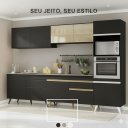 Ver imagem 4 de Cozinha Completa Modulada Bogotá 5 Peças Multimóveis com Vidro Reflecta, Puxador e Pés Personalizáveis