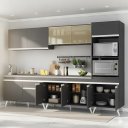 Ver imagem 3 de Cozinha Completa Modulada Bogotá 5 Peças Multimóveis com Vidro Reflecta, Puxador e Pés Personalizáveis