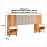 Cabeceira Box Zara Freijó com Off White Casal e Queen Extensível com Mesa de Cabeceira e Capitonê -  - 4