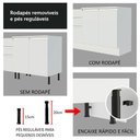 Ver imagem 3 de Balcão de Cozinha Madesa Glamy 70cm 2 Portas Branco