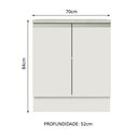 Ver imagem 2 de Balcão de Cozinha Madesa Glamy 70cm 2 Portas Branco