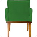 Ver imagem 5 de Poltrona Decorativa para Sala Recepção Consultório Escritório Base em Madeira Divine Suede