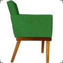 Ver imagem 3 de Poltrona Decorativa para Sala Recepção Consultório Escritório Base em Madeira Divine Suede