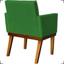 Ver imagem 4 de Poltrona Decorativa para Sala Recepção Consultório Escritório Base em Madeira Divine Suede