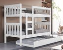 Ver imagem 2 de Cama Beliche com Auxiliar Capri 100% Mdf Compacta Branca Design Moderno Grade e Escada para Quarto