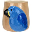Ver imagem 1 de Cachepô de Cerâmica Azul 12x12x12cm Vaso Plantas Jardim Sala Suculenta Flores