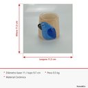 Ver imagem 3 de Cachepô de Cerâmica Azul 12x12x12cm Vaso Plantas Jardim Sala Suculenta Flores