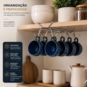 Ver imagem 3 de Suporte Organizador de Xícaras 8 Ganchos Metal Cromado 13cm Prata Yeet