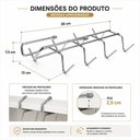 Ver imagem 4 de Suporte Organizador de Xícaras 8 Ganchos Metal Cromado 13cm Prata Yeet