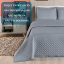 Ver imagem 5 de Conjunto Cama Casal Queen Size Melody Bordada 200 Fios Extra Macio - Ravena:cinza