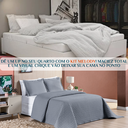 Ver imagem 4 de Conjunto Cama Casal Queen Size Melody Bordada 200 Fios Extra Macio - Ravena:cinza