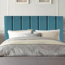 Ver imagem 5 de Cabeceira Estofada Cama Casal Box Queen 160 Cm Catarina Suede e Frame Cor:azul Turquesa