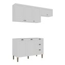 Ver imagem 6 de Armário de Cozinha Americana Modulada 190cm com Balcão para Pia Multimóveis CR20493 Branco