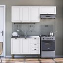 Ver imagem 1 de Armário de Cozinha Americana Modulada 190cm com Balcão para Pia Multimóveis CR20493 Branco