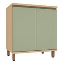 Ver imagem 1 de Balcão para Cozinha 100% MDF 80 cm 2 Portas Lótus Carvalho/Verde