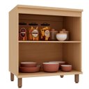 Ver imagem 4 de Balcão para Cozinha 100% MDF 80 cm 2 Portas Lótus Carvalho/Verde