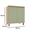 Ver imagem 3 de Balcão para Cozinha 100% MDF 80 cm 2 Portas Lótus Carvalho/Verde