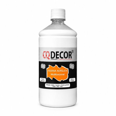 Resina Acrílica Multifuncional Cq Decor 1L - Incolor - Brilho Acetinado