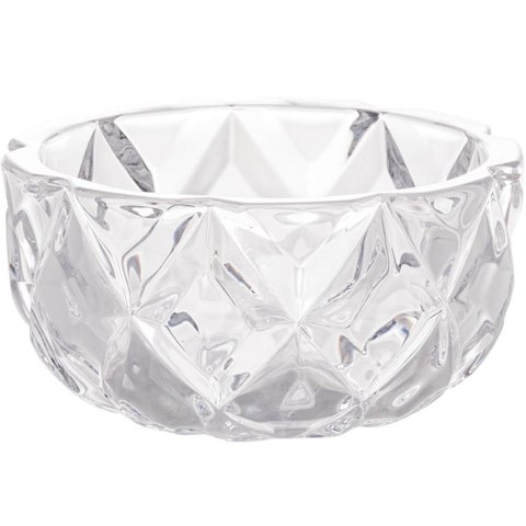 Kit 25 Molheiras de Cristal Diamond Lyor 270ml de Mesa para Restaurantes Hotéis Bowl Decorativo