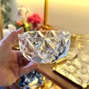 Ver imagem 7 de Kit 25 Molheiras de Cristal Diamond Lyor 270ml de Mesa para Restaurantes Hotéis Bowl Decorativo