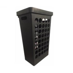 Cesto De Roupa Suja Lavanderia Quadrado 43L Com Tampa - 2