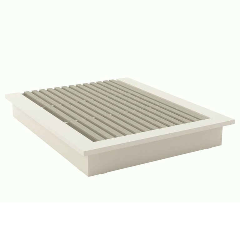 Cama Japonesa Casal Baixa sem Cabeceira Mdf Tw22 Dalla Costa - Off White