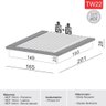 Cama Japonesa Casal Baixa sem Cabeceira Mdf Tw22 Dalla Costa - Off White - 2