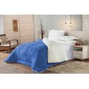 Ver imagem 1 de Coberdrom Edredom Solteiro Pele De Carneiro Sherpa Azul