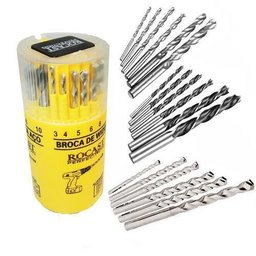 Jogo De Brocas Combinados 3 a 10mm 18 peças - Rocast - 1
