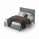 Ver imagem 4 de Cama Queen Rústica de Madeira Maciça - Cinza