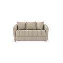 Ver imagem 2 de Sofá Living 152cm Linho Bege Caramelo 2 Lugares com 3 Almofadas Abba