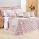 Ver imagem 1 de Kit Cobre Leito King Turin com Almofadas e Peseira 180 Fios 10 Peças - Rose