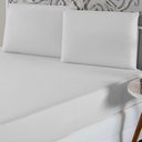 Ver imagem 1 de Jogo de Lençol Queen Malha 100% Algodão 3 Peças Cor Brancoo