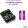Carregador Pilhas Elgin Usb + 2 Pilhas Aa - 46rscusb - 4