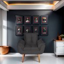 Ver imagem 2 de Poltrona para Sala e Quarto Decorativa Opala Suede Cinza
