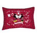 Ver imagem 1 de Fronha Portallar Malha Disney Estampa Localizada Jadore Red 48cmx68cm Vermelho