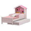 Ver imagem 1 de Bicama Infantil Solteiro Menina Casinha Branco Rosa