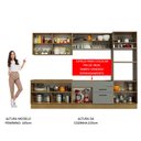 Ver imagem 6 de Armário de Cozinha Completa 310cm Rustic/Cinza Agata Madesa 01