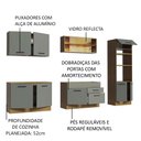 Ver imagem 5 de Armário de Cozinha Completa 310cm Rustic/Cinza Agata Madesa 01