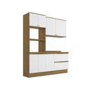 Ver imagem 2 de Armário de Cozinha Compacta Torre Quente 100% Mdf 190cm Nogueira/branco Celeste Kappesberg