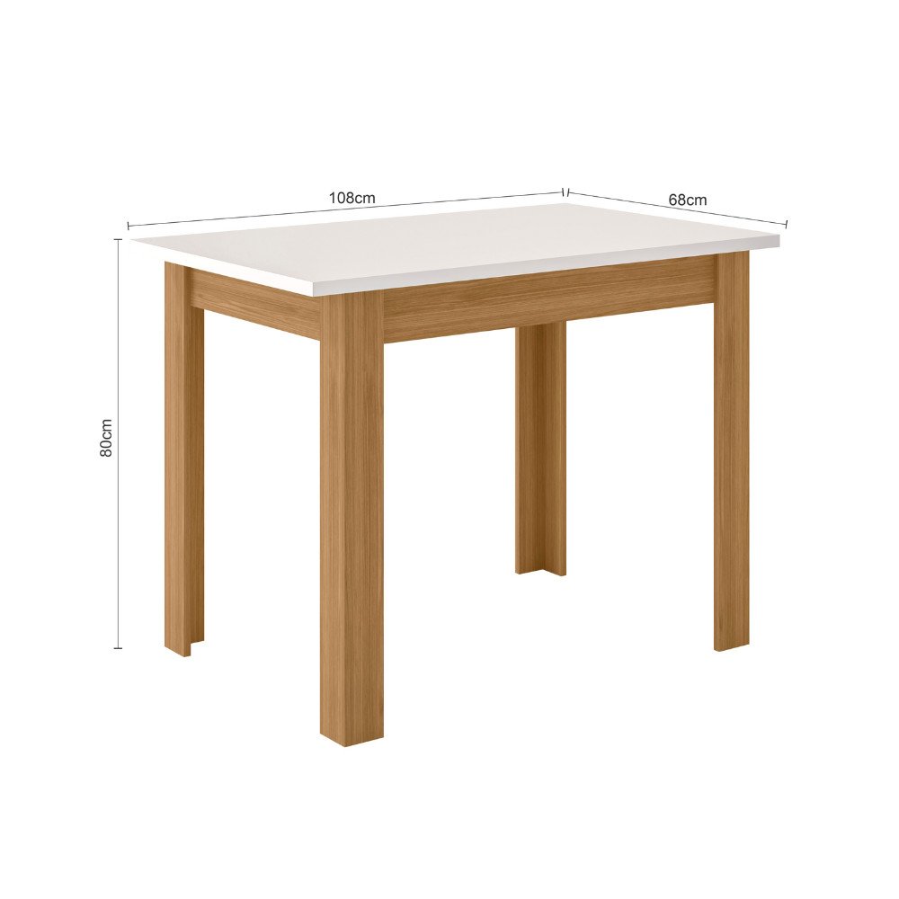 Mesa de Jantar Bellagio Retangular 108cm com 4 Cadeiras Clara Poliman Móveis - 3