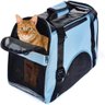 Mochila Pet Cachorro e Gato, Bolsa Transporte Canguru, Dobrável, para Viagem de Avião e Carro, Azul - 1