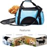 Mochila Pet Cachorro e Gato, Bolsa Transporte Canguru, Dobrável, para Viagem de Avião e Carro, Azul - 4
